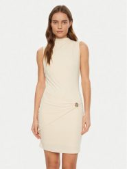Guess Sukienka koktajlowa W5RK24 KAQL2 Écru Regular Fit. Sukienki Guess, s, z aplikacjami, z syntetyku, wizytowe, bez kołnierzyka, bez ramiączek. Za 237.00 zł.