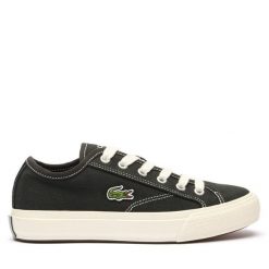 Lacoste. Czarne trampki Lacoste, bez wzorów, bez zapięcia. Za 259.99 zł.