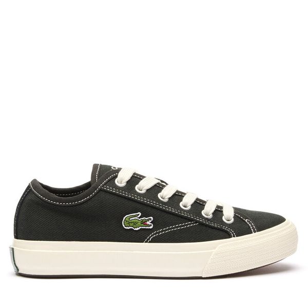 Lacoste. Czarne trampki Lacoste, bez wzorów, bez zapięcia. Za 259.99 zł.
