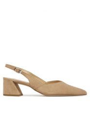 HÖGL Sandały Laura 0-104612 Beżowy. Brązowe sandały Högl, bez wzorów, ze skóry, bez obcasa, na słupku, bez zapięcia. Za 529.99 zł.