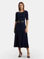 LAUREN RALPH LAUREN Sukienka codzienna 200973599002 Granatowy Slim Fit. Niebieskie sukienki Lauren Ralph Lauren, na co dzień, xs, bez wzorów, z bawełny, bez kołnierzyka, bez ramiączek, proste. Za 669.99 zł.