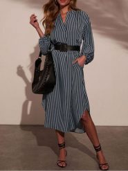 Milan Kiss Sukienka w kolorze błękitno-czarnym rozmiar: L. Czarne sukienki Milan Kiss, l, bez wzorów, bez kołnierzyka, bez ramiączek, midi. Za 173.99 zł.