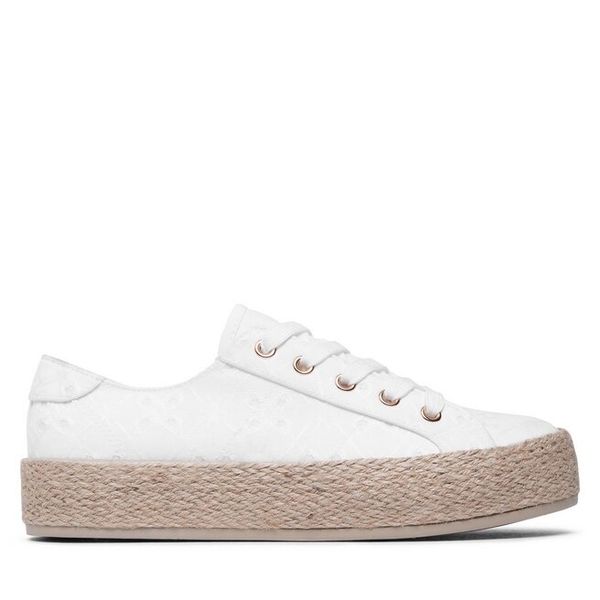 Espadryle Jenny Fairy. Białe espadryle Jenny Fairy, bez wzorów, bez obcasa, bez zapięcia. Za 99.99 zł.