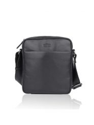 Bellicci Skórzana torebka "Oswald" w kolorze czarnym - 20 x 22 x 5 cm rozmiar: onesize. Czarne torby na ramię Bellicci, bez wzorów, z materiału, na ramię, bez dodatków. Za 173.99 zł.