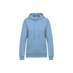 Bluza damska z kapturem Kariban. Niebieskie bluzy KARIBAN, m, bez wzorów, z bawełny, z kapturem. Za 175.50 zł.