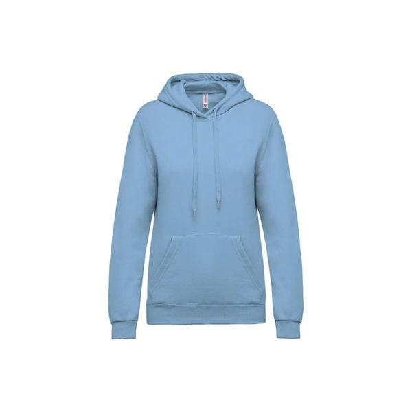 Bluza damska z kapturem Kariban. Niebieskie bluzy KARIBAN, s, bez wzorów, z bawełny, z kapturem. Za 139.00 zł.