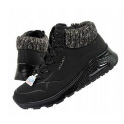 Buty damskie Skechers Uno Darling Daze. Czarne obuwie sportowe Skechers, ze skóry, bez zapięcia. Za 260.70 zł.