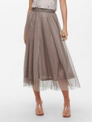 ONLY Spódnica midi 15214303 Brązowy Regular Fit. Brązowe spódnice Only, m, bez wzorów, z syntetyku, midi. Za 159.99 zł.