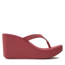 Japonki Ipanema. Czerwone klapki Ipanema, bez wzorów, bez obcasa. Za 129.99 zł.