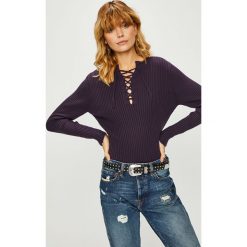 Trendyol - Sweter. Fioletowe swetry Trendyol, l, bez wzorów, z dzianiny, bez ramiączek. W wyprzedaży za 49.90 zł.