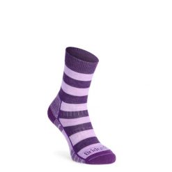 Skarpety turystyczne damskie Bridgedale Hike LW Merino Perf B Patrn. Fioletowe skarpety Bridgedale, bez wzorów, z wełny. Za 92.99 zł.