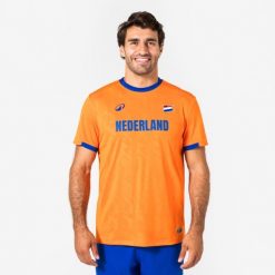 Koszulka piłkarska Holandia dla kibiców. Brązowe bluzki KIPSTA, xl, bez wzorów, z materiału, sportowe, bez kołnierzyka, bez ramiączek. Za 44.99 zł.