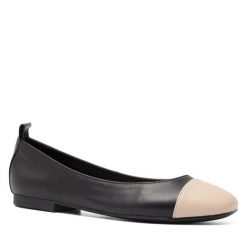 Baleriny GINO ROSSI. Czarne baleriny Gino Rossi, bez wzorów, bez obcasa. Za 199.99 zł.