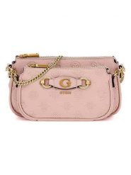 Guess Torebka w kolorze jasnoróżowym - 24 x 13 x 5 cm rozmiar: onesize. Różowe torby na ramię Guess, z aplikacjami, z materiału, przez ramię, z tłoczeniem, bez dodatków. Za 369.82 zł.