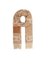 Liu Jo Szalik Stola Maxi Oval 2022F5038 T0300 Beżowy. Brązowe rękawiczki Liu Jo, bez wzorów, z materiału. Za 299.99 zł.