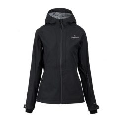 Kurtka softshell damska Vara SS1. Czarne kurtki sportowe BERGSON, bez wzorów, z softshellu, bez kaptura, trekkingowe. W wyprzedaży za 399.00 zł.