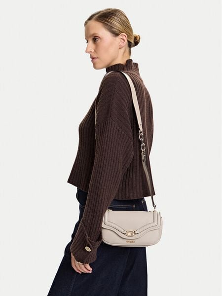 Guess Torebka Dea Mini HWBG79 93790 Écru. Listonoszki Guess, z aplikacjami, ze skóry, bez dodatków. Za 309.99 zł.