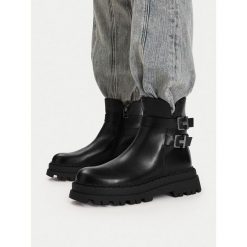Botki G-Star. Czarne botki G-Star, bez wzorów, bez obcasa, na płaskiej podeszwie, bez zapięcia. Za 249.99 zł.