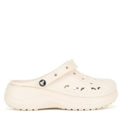 Klapki Crocs. Brązowe klapki Crocs, bez wzorów, bez obcasa. Za 249.99 zł.