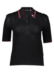 Scotch & Soda Koszulka polo w kolorze czarnym rozmiar: L. Czarne bluzki Scotch & Soda, l, bez wzorów, ze splotem, bez kołnierzyka, bez ramiączek. Za 143.90 zł.