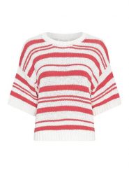 MOSS COPENHAGEN Sweter "Hannalie" w kolorze kremowo-koralowym rozmiar: M/L. Brązowe swetry Moss Copenhagen, l, bez wzorów, z bawełny, bez ramiączek. Za 184.89 zł.
