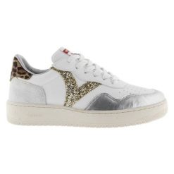 Białe buty sportowe z metalicznym i zwierzęcym nadrukiem dla kobiet Victoria Mad. Szare obuwie sportowe VICTORIA, bez zapięcia. W wyprzedaży za 374.70 zł.