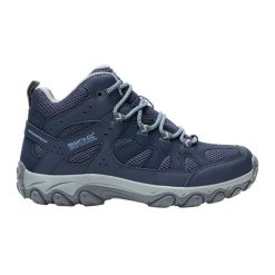 Damskie buty trekkingowe Edgepoint IV Mid. Niebieskie trekkingi Regatta, z materiału, trekkingowe. Za 386.50 zł.