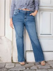 Jeansy bootcut PLUS SIZE - niebieski. Niebieskie jeansy Sinsay, l, bez wzorów. Za 59.99 zł.