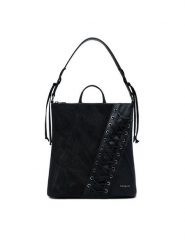 Desigual Torebka Patch Tango P 25WAKP12 Czarny. Czarne torebki klasyczne Desigual, bez wzorów, ze skóry, bez dodatków. Za 379.99 zł.