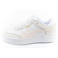 Buty do chodzenia damskie Puma 37987102. Białe obuwie sportowe Puma, z materiału, bez zapięcia, trekkingowe. Za 179.00 zł.