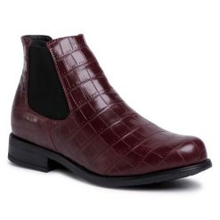 Sztyblety Jenny Fairy. Czerwone botki Jenny Fairy, bez wzorów, bez obcasa, na płaskiej podeszwie, bez zapięcia. Za 57.99 zł.