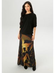 Aniston Spódnica w kolorze czarno-oliwkowym rozmiar: 36. Czarne spódnice Aniston, bez wzorów, maxi. Za 56.79 zł.