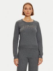 Liu Jo Sport Sweter TF4286 MS63L Szary Regular Fit. Szare swetry Liu Jo Sport, l, bez wzorów, z syntetyku, bez ramiączek. Za 279.99 zł.