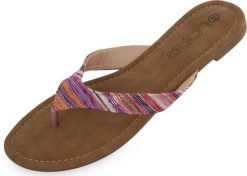 Damskie klapki Loap Herba Brown. Brązowe klapki ÀLG, bez wzorów, z gumy, bez obcasa. Za 140.99 zł.