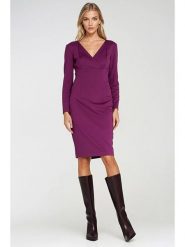 Nife Sukienka w kolorze fioletowym rozmiar: 38. Różowe sukienki Nife, na co dzień, bez wzorów, bez kołnierzyka, bez ramiączek, maxi, proste. Za 157.35 zł.
