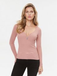 Morgan Sweter 232-MBANZA Beżowy Slim Fit. Brązowe swetry Morgan, m, bez wzorów, z wiskozy, bez ramiączek. Za 99.99 zł.
