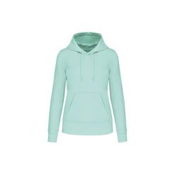 Damska ekologiczna bluza z kapturem Kariban. Niebieskie bluzy KARIBAN, bez wzorów, z kapturem. Za 172.50 zł.