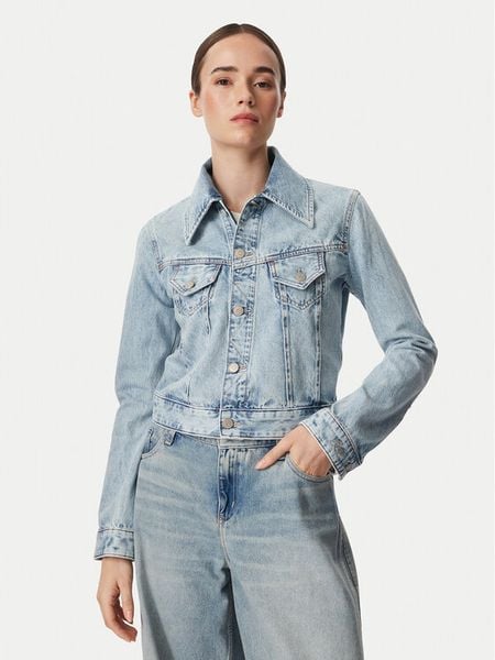 BOSS Kurtka jeansowa 50564451 Niebieski jasny Regular Fit. Niebieskie kurtki Boss, xl, bez wzorów, z bawełny, bez kaptura. Za 849.99 zł.