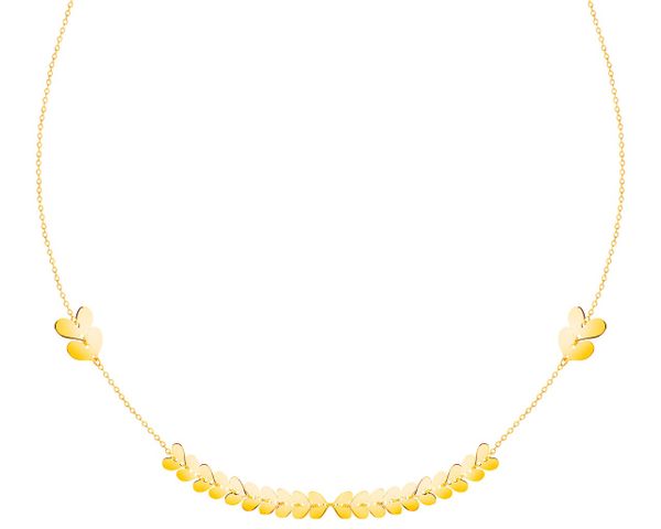 Złoty naszyjnik, ankier - serca. Żółte naszyjniki Apart, złote. Za 1,049.00 zł.