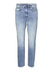 Noisy may Dżinsy "Moni" - Tapered fit - w kolorze błękitnym rozmiar: W25/L32. Niebieskie jeansy Noisy may, l, z aplikacjami, z podwyższonym stanem. Za 57.06 zł.