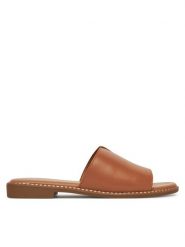 Lasocki Klapki RST-KM215-01 Brązowy. Brązowe klapki Lasocki, bez wzorów, ze skóry, bez obcasa. Za 139.99 zł.