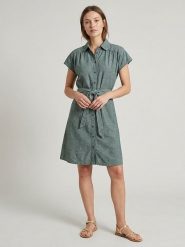 MOSS COPENHAGEN Sukienka "Viana" w kolorze zielonym rozmiar: XS. Zielone sukienki Moss Copenhagen, xs, bez wzorów, z tkaniny, bez kołnierzyka, bez ramiączek, mini. Za 140.20 zł.