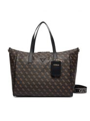 Guess Torebka Latona TWHQ92 11017 Czarny. Czarne shopper Guess, z aplikacjami, ze skóry, bez dodatków. Za 794.99 zł.