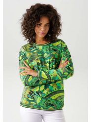 Aniston Bluza w kolorze zielonym rozmiar: 40. Zielone bluzy Aniston, bez wzorów, bez kaptura. Za 61.60 zł.