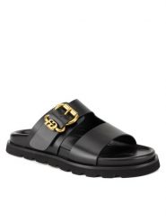 Gino Rossi Klapki 4781-25 Czarny. Czarne klapki Gino Rossi, bez wzorów, ze skóry, bez obcasa. Za 329.99 zł.