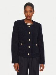Tommy Hilfiger Kurtka przejściowa WW0WW44340 Granatowy Regular Fit. Niebieskie kurtki TOMMY HILFIGER, bez wzorów, z wełny, bez kaptura. Za 699.99 zł.