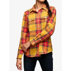 Koszula turystyczna damska Black Diamond Project Twill LS Shirt. Żółte koszule Black Diamond, bez wzorów, sportowe, bez kołnierzyka, bez ramiączek. Za 314.99 zł.