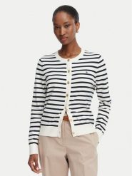 Tommy Hilfiger Kardigan Cable Fine WW0WW42370 Biały Regular Fit. Białe kardigany TOMMY HILFIGER, xl, bez wzorów, z syntetyku. Za 489.99 zł.