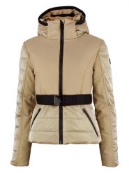 Peak Mountain Kurtka narciarska "Alyon" w kolorze beżowym rozmiar: L. Brązowe kurtki narciarskie Peak Mountain, l, bez wzorów, z tkaniny, bez kaptura, narciarskie. Za 721.37 zł.