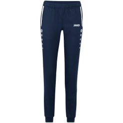 Spodnie dresowe damskie Jako Allround. Niebieskie spodnie sportowe JAKO, bez wzorów, z dresówki, do piłki nożnej. W wyprzedaży za 177.00 zł.